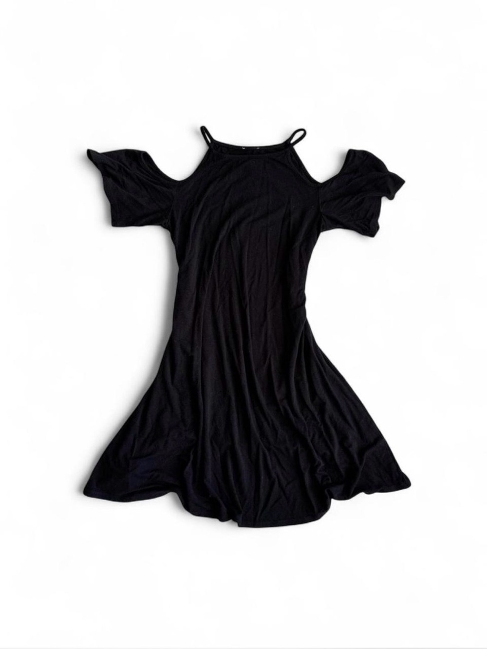 garage black cold shoulder mini dress size XS